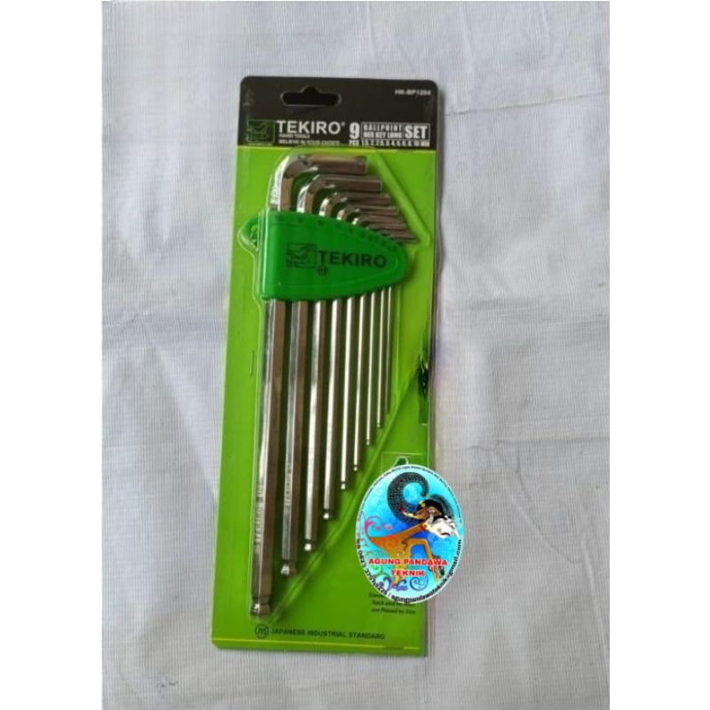 TEKIRO Kunci L Bulat Panjang 1 set
