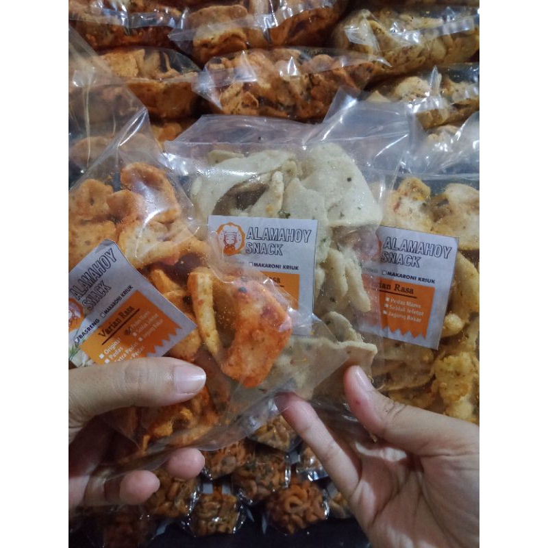 

basreng alamahoy 65 gram rasa pedas sedang, extra pedas, original, pedas manis