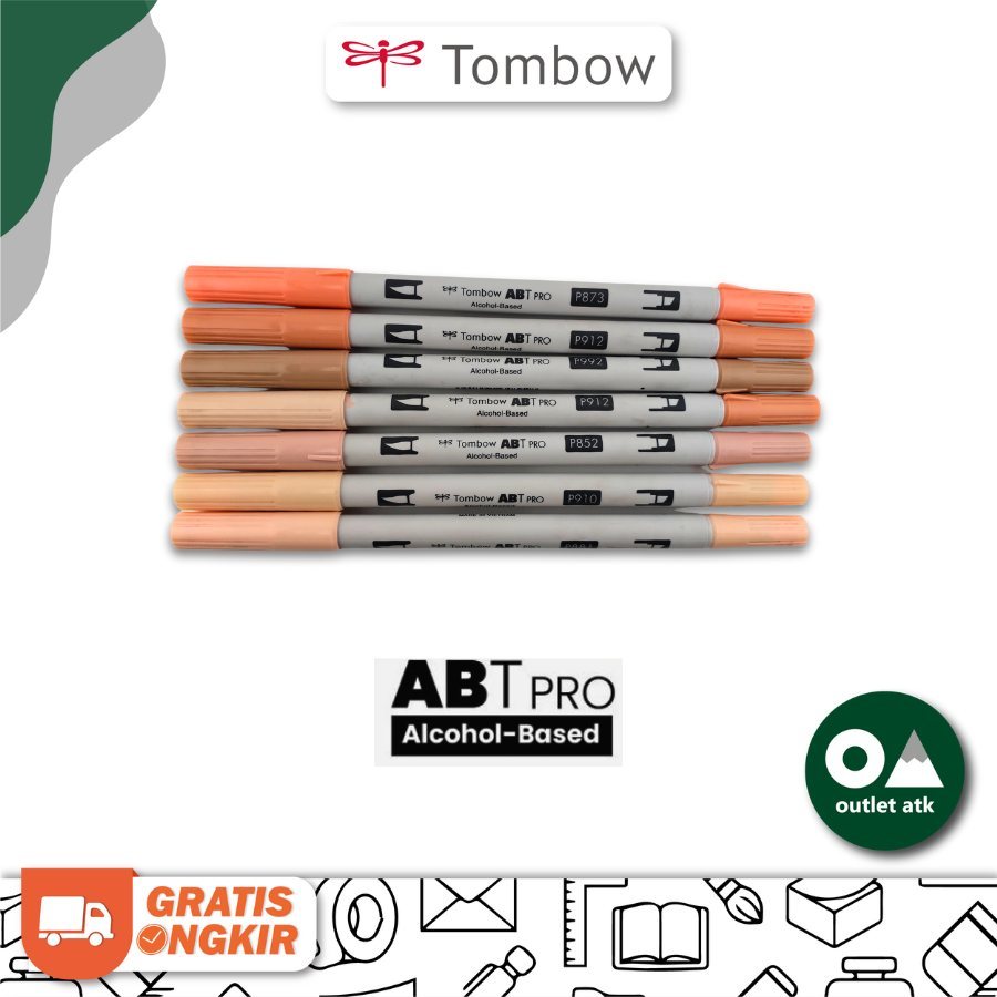 

Tombow ABT Pro Dual Brush Pen Alcohol Based (Peach Series)