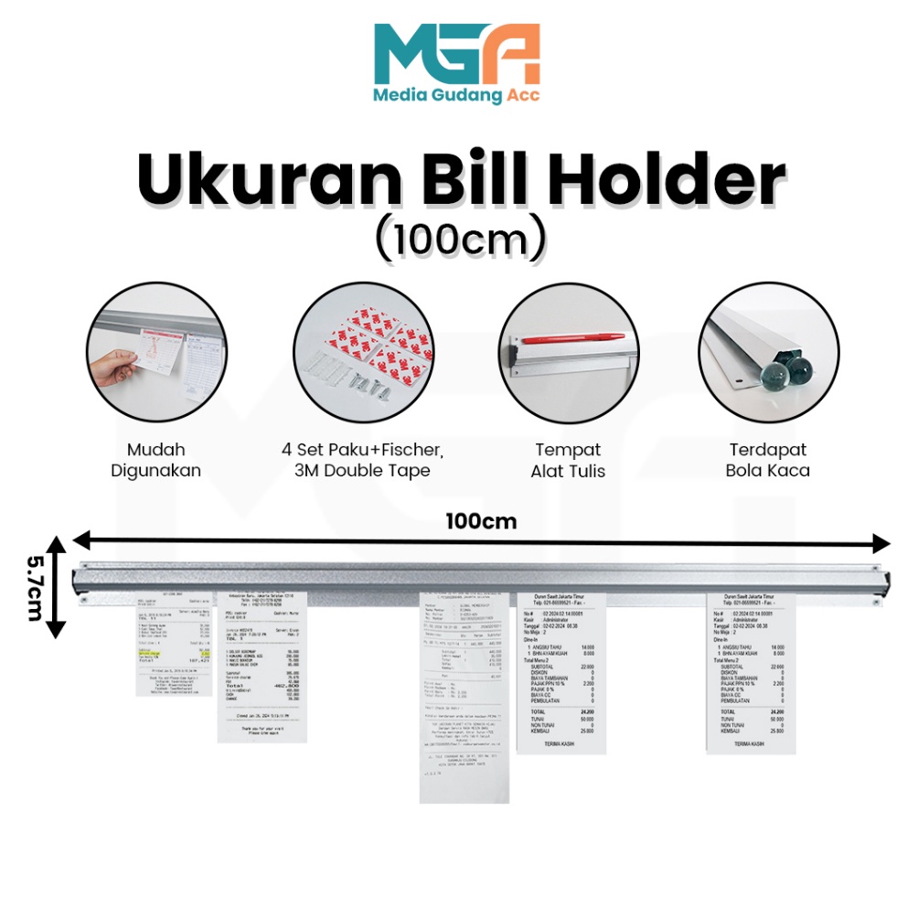 

66 Hot Sale BILL HOLDER CAPITAN NOTA STAINLESS RECEIPT HOLDER PENJEPIT KERTAS BON BILL