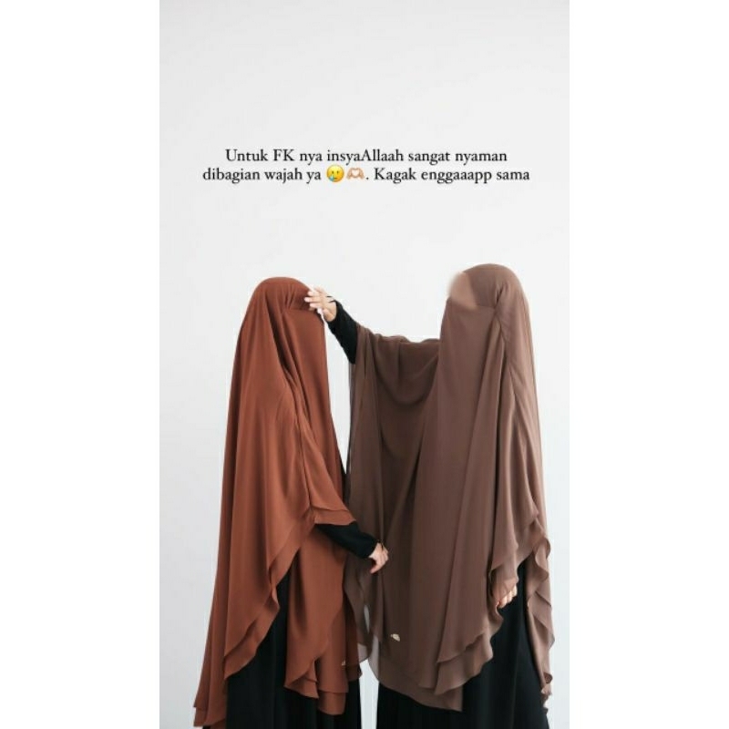 Khimar FK arabian Double layer #Malikah @abayamalikah