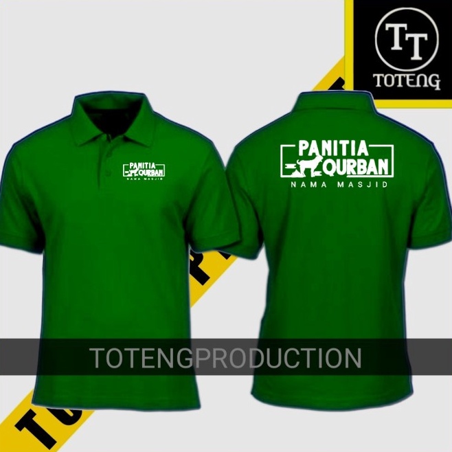 KODE V32O tshirt baju kerah polo panitia qurban custom nama masjid pria wanita