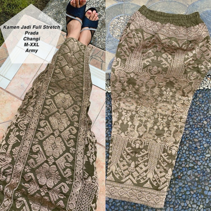 Kamen Jadi Bordir Gold Full | Motif Prada | Strait | Premium