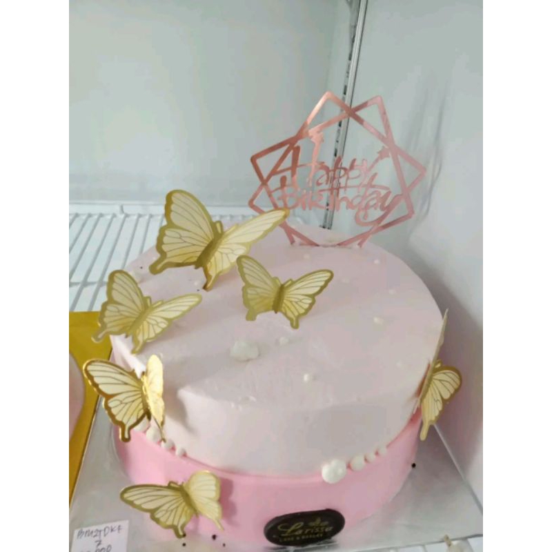 Kue tart topper kupu-kupu - kue ulang tahun butterfly - black forest cake - cake ultah
