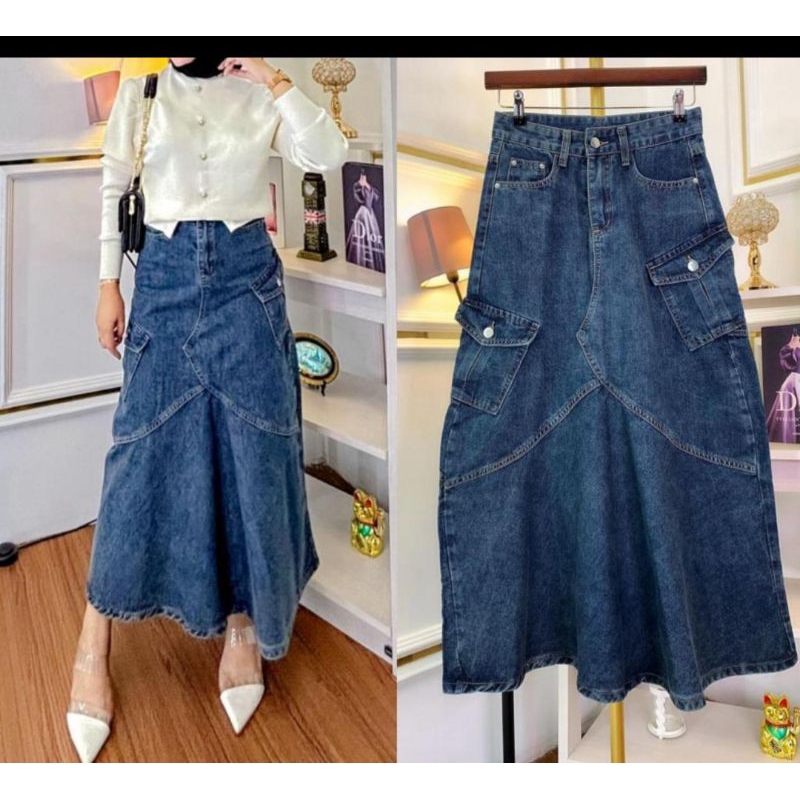 rok jeans junov terbaru import//rok junov ori//rok terbaru dan kekinian