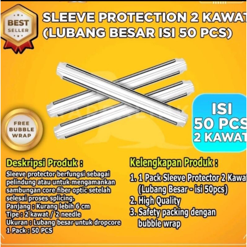 protection Sleeve besar 2 kawat isi 50pcs