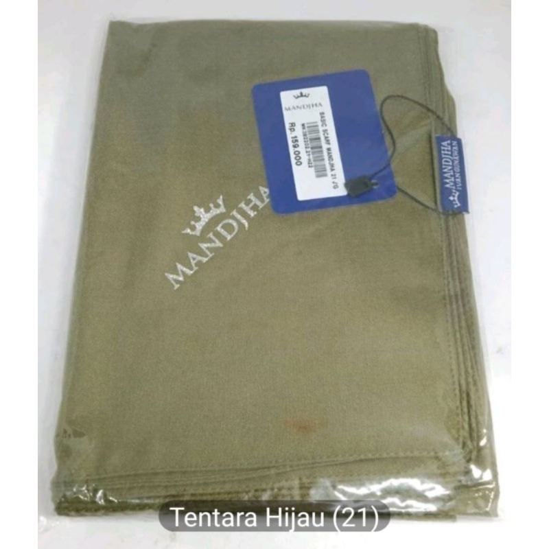 Mandjha Polos Ivan Gunawan Fashion Scarf Polos Original Hijab Hijau Olive Kode 21, Ready Banyak Warn