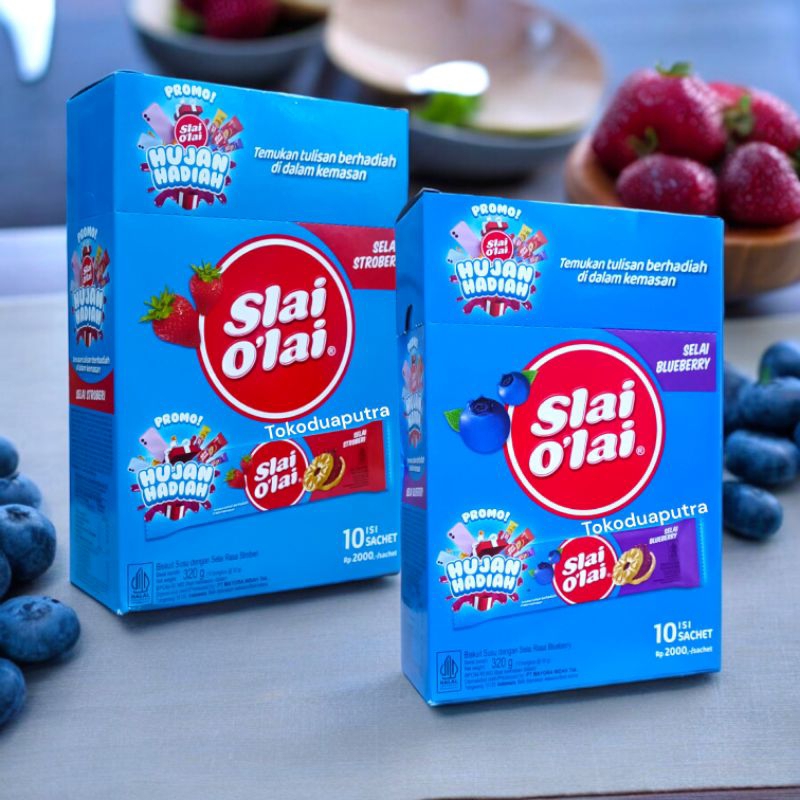 

Paket Bundle slai olai Sachet Box 2 RASA ( Strawberry & Blueberry)