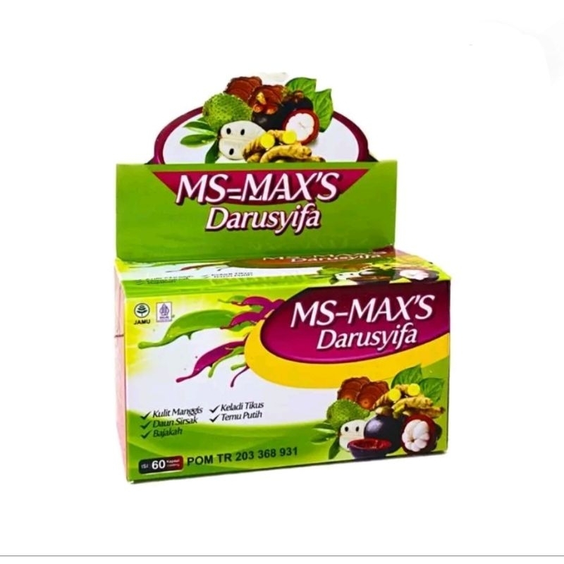 Ms-maxs kapsul kulit manggis plus daun sirsak dan temu putih
