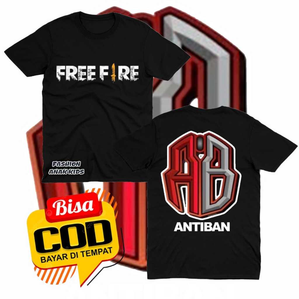 (BISA COD) KAOS ANAK BAJU ANAK FF FREE FIRE SQUAD GAME ANTIBAN FF FREE FIRE