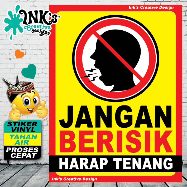 

Stiker JANGAN BERISIK Harap Tenang