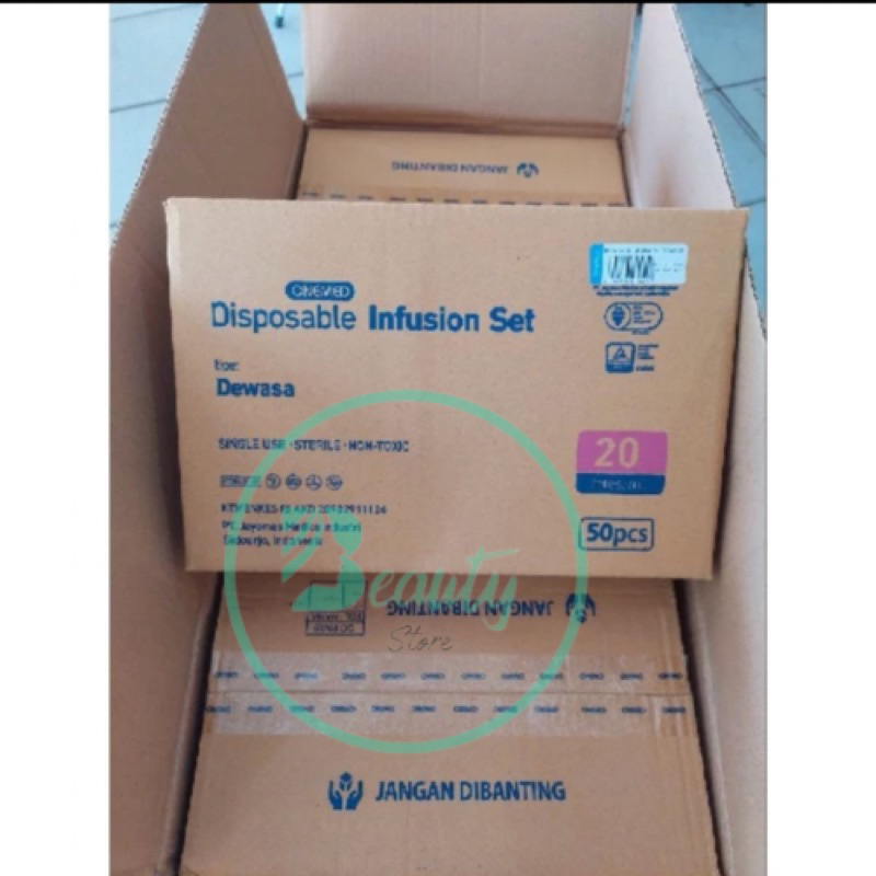 Infus set Onemed dewasa alat infus Onemed selang infus Onemed Infusion set 1 Box 50 pcs