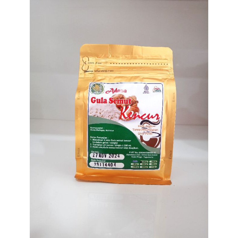 

Gula Semut Kencur 225gr/Gula Kelapa Rasa Kencur/Asli/Minuman Bubuk Kristal