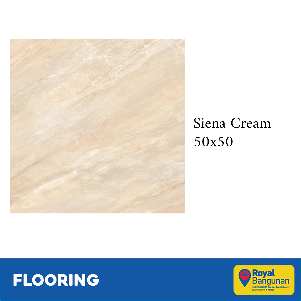 Milan Keramik Siena Cream 50x50 Keramik Lantai Motif Marble Glossy