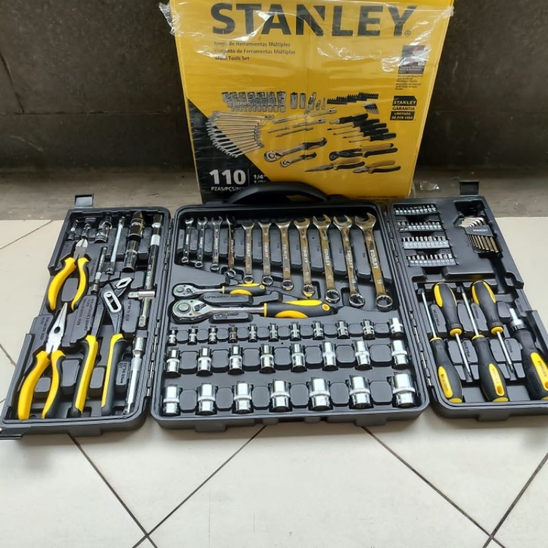 Stanley Tool kit set 110 pcs Kunci shock set