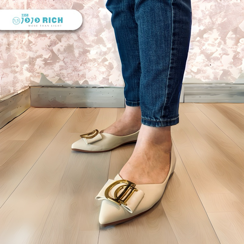 JR - SAGITTA Sepatu Wanita Flat Shoes Sepatu Cewek Flatshoes Lancip Loafers Kerja Kantor Kuliah Jala
