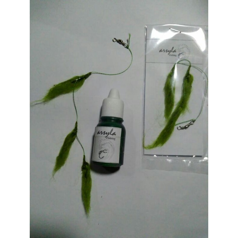 ☑️PROMO lumut tiruan ISI 2 / Paket umpan lumut tiruan spesial ikan nila mujair / umpan pancing lumut