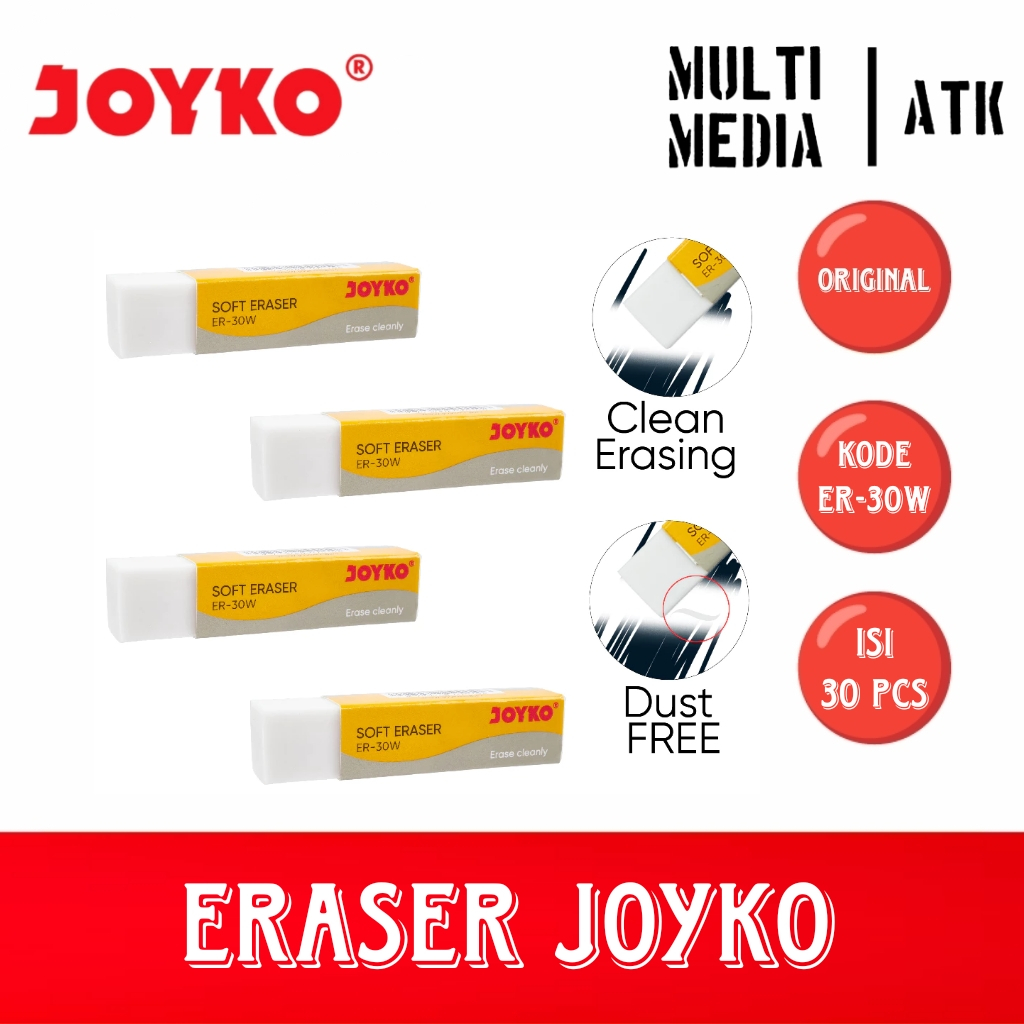 

STIP / ERASER / PENGHAPUS JOYKO ER-30W (ISI 30 PCS)