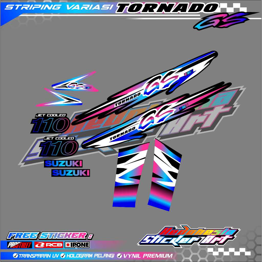 STRIPING VARIASI SUZUKI TORNADO GS / STICKER LIST VARIASI MOTOR TORNADO GS