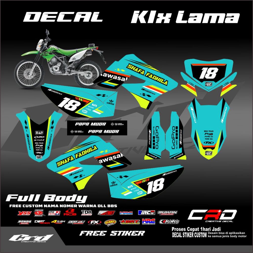 Decal KLX S Supermoto KLX Lama Full Body Decal KLX Old Bebas Custome Free Custome