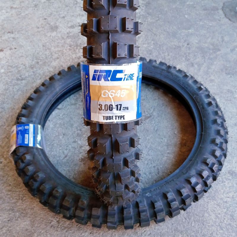 BAN LUAR MOTOR TRIAL CROSS BESAR GS45 IRC 300-17 300 RING 17 TUBETYPE