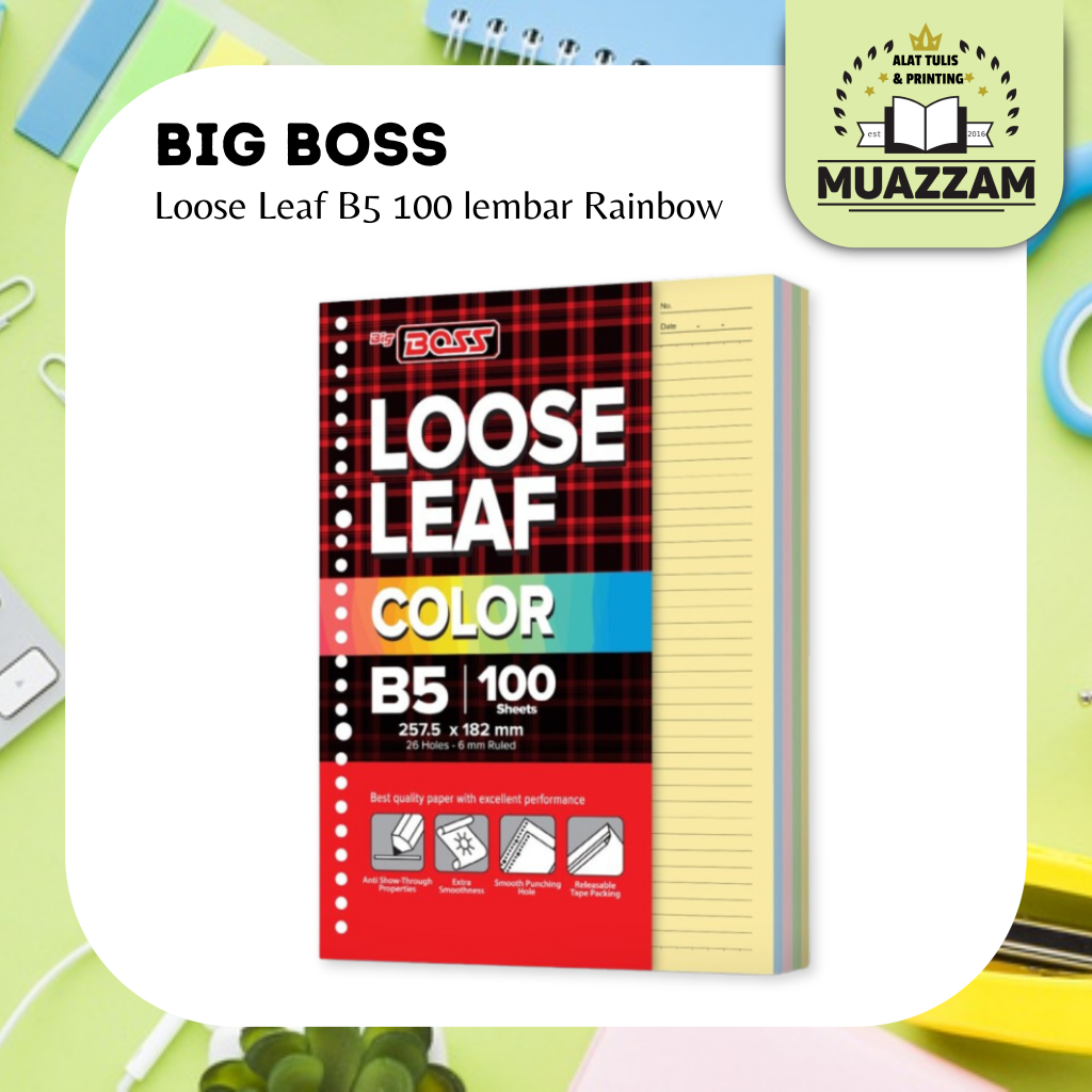 

BigBoss Loose Leaf 100 B5 Berwarna