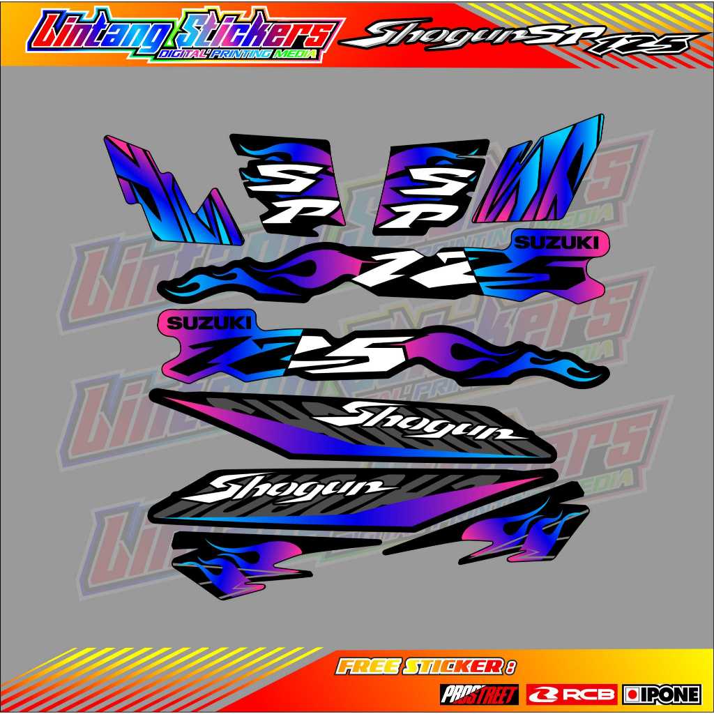 STRIPING VARIASI SUZUKI SHOGUN 125 SP / STIKER LIST MOTOR SHOGUN 125 SP