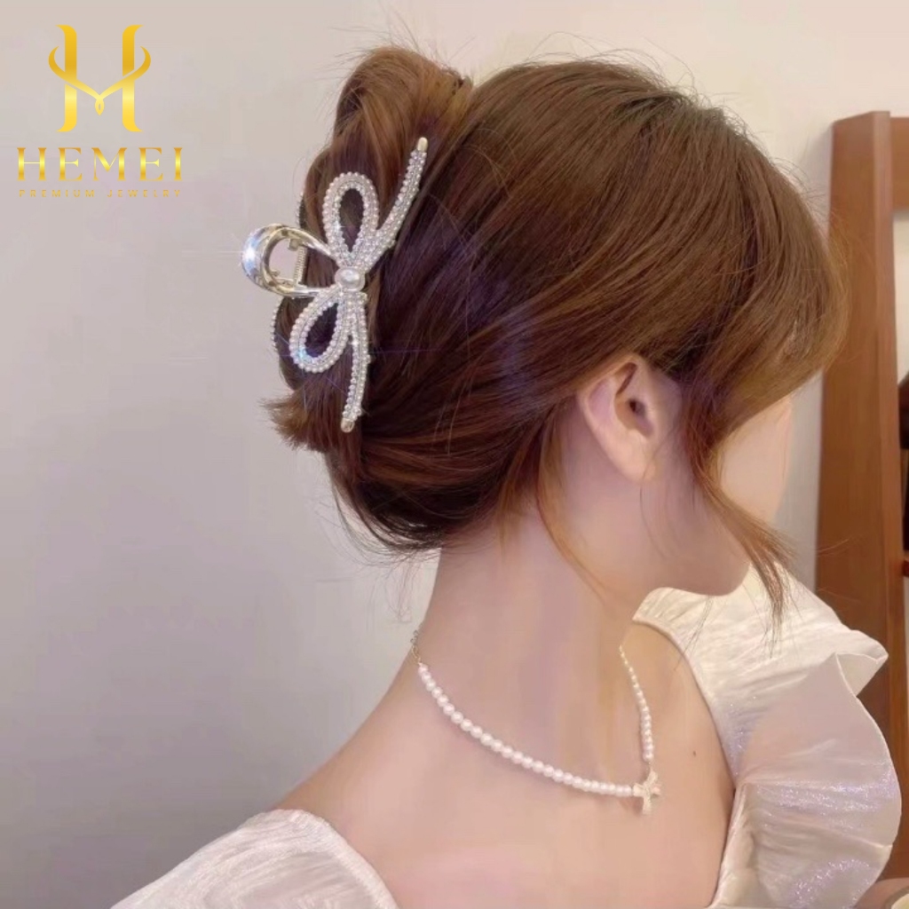 HEMEI P37 JEPIT JEDAI  RAMBUT BLINK MUTIARA BESI WANITA KOREA  / JEPIT RAMBUT PRINCESS KOREA FASHION