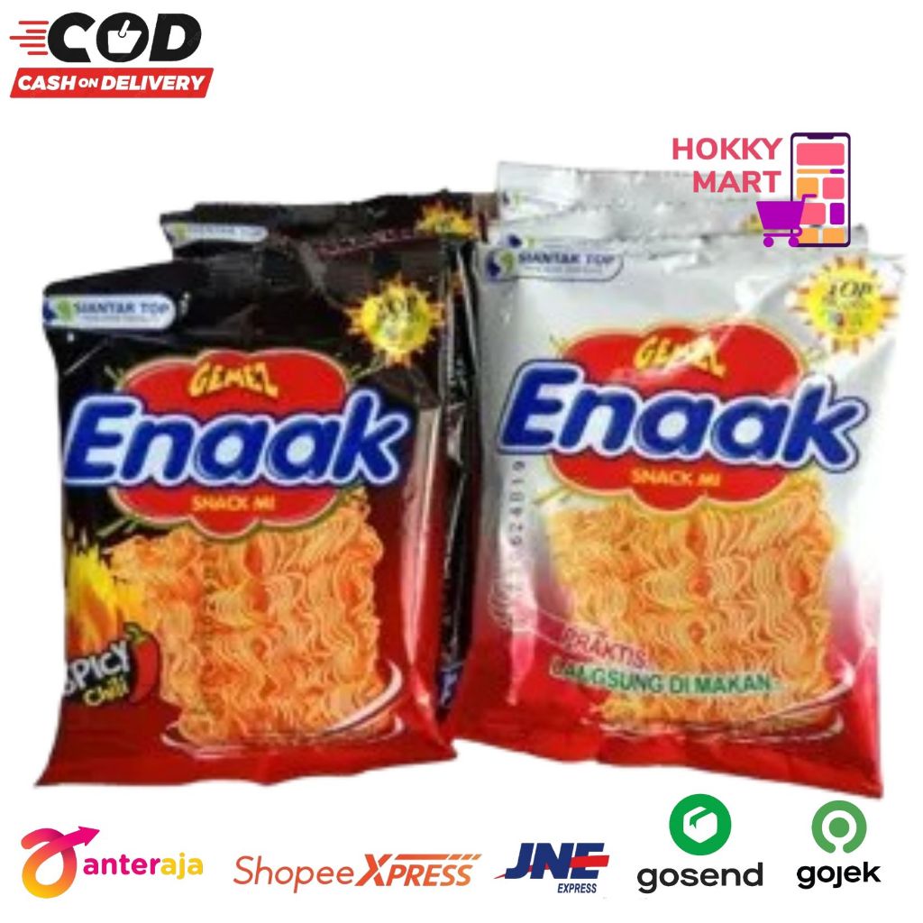 

( HOKKY ) Mie Gemez Enaak Renceng isi 10 x 18gr Mie Gemes Enak Rencengan snack cemilan anak murah mie kriuk