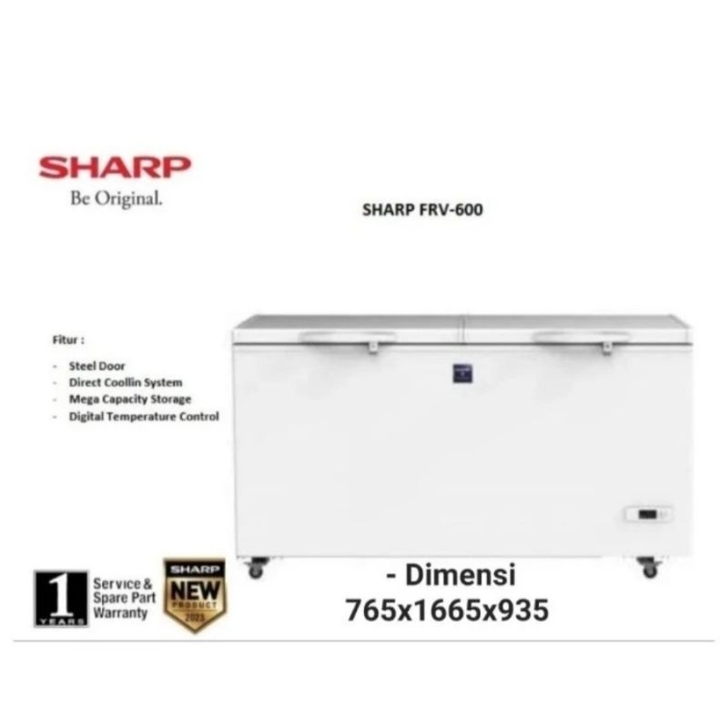 BOX FREEZER SHARP 600LITER FRV600 CHEST FREEZER SHARP 600L BOX FREEZER SHARP 600 LITER