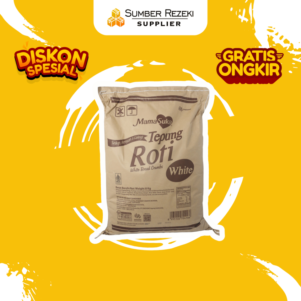 

Tepung Roti Putih Mamasuka Repack 1kg/500gr/250gr