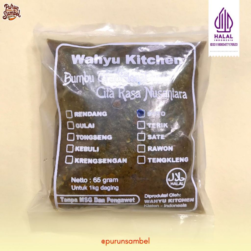 

Purun Sambel Bumbu Sop Daging 65 gr Halal Homemade Bumbu Dapur Instan Bumbu Masak