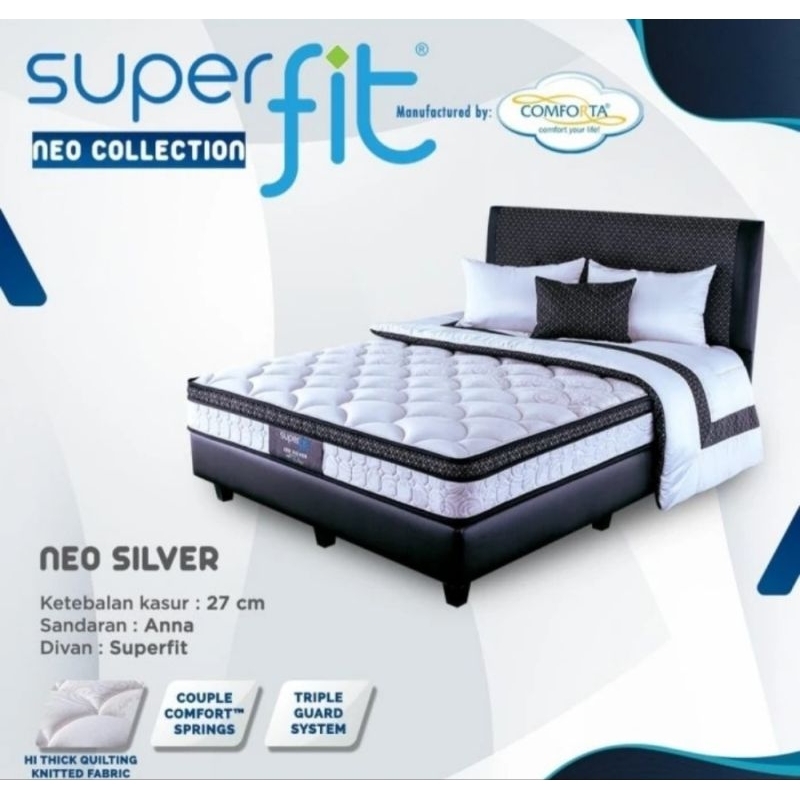kasur springbed comforta superfit 160x200 neo silver