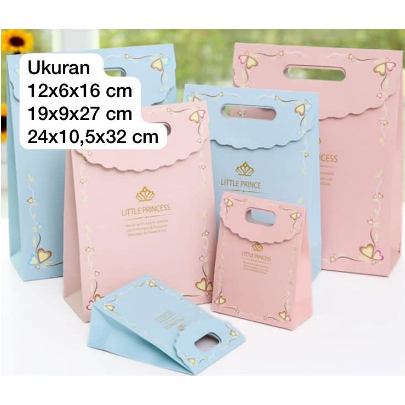

Paper Bag Motif Little Prince & Princess uk.M(perpack isi 10pcs)