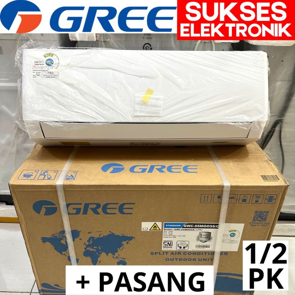 AC GREE 1/2PK GWC-05M005S + PASANG