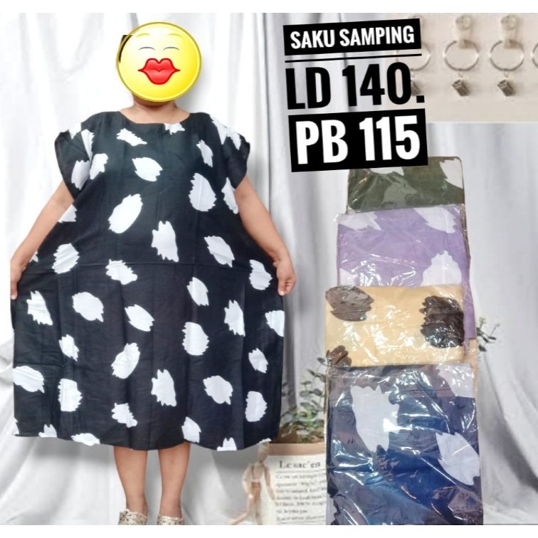 Daster Jumbo ld 140 Daster jumbo murah Baju Tidur Wanita Jumbo / Baju Rumah Big Size 4xl / daster ju