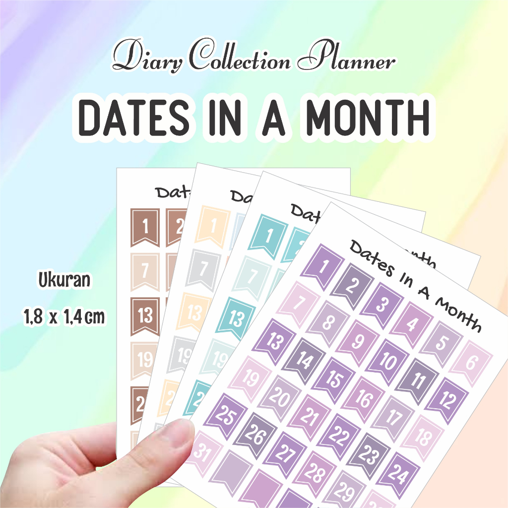 

Stiker Diary Dates In A Month Dekorasi Jurnal Scrapbook