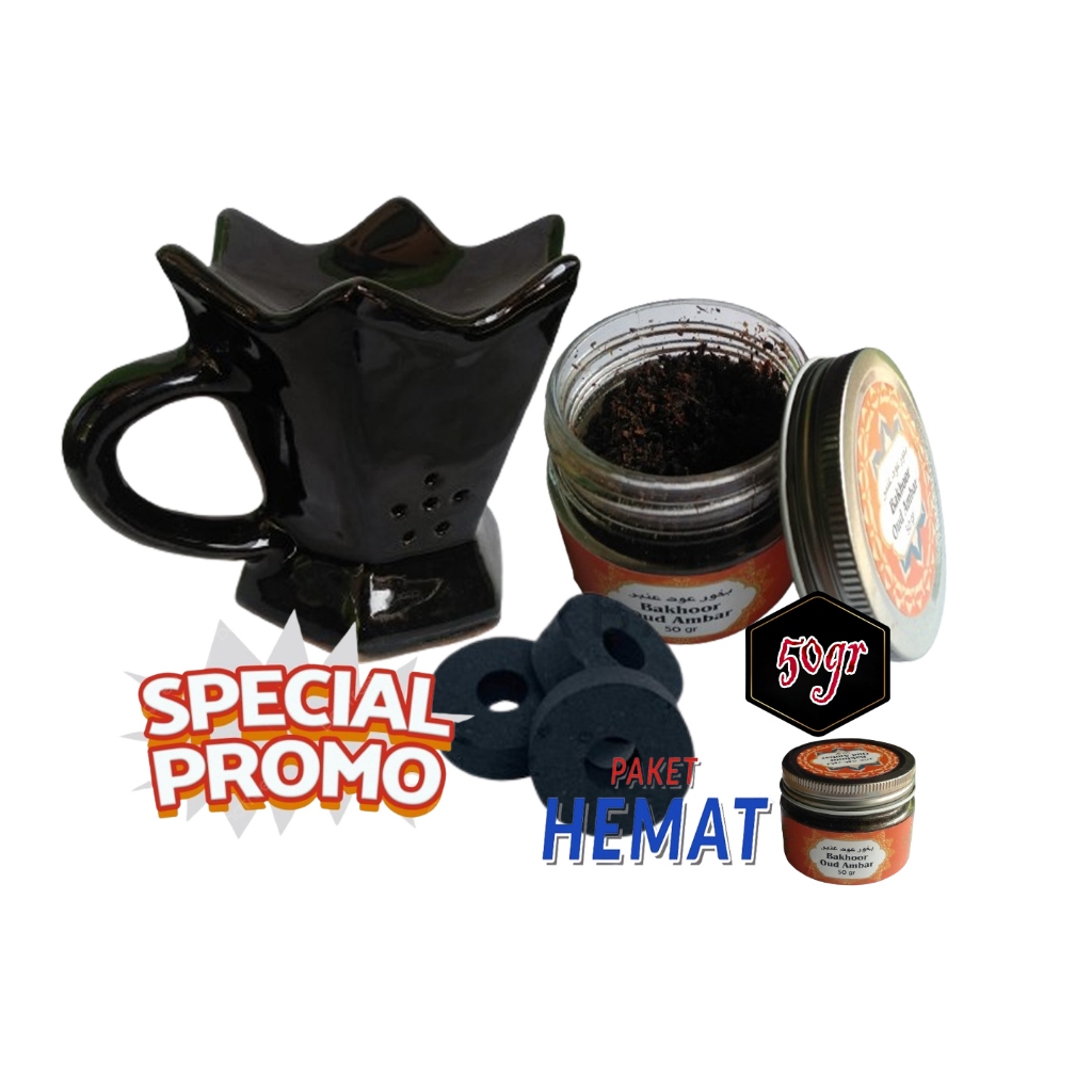 Paket Bukhur oud ambar 50gr prapen kamboja kecil plus arang