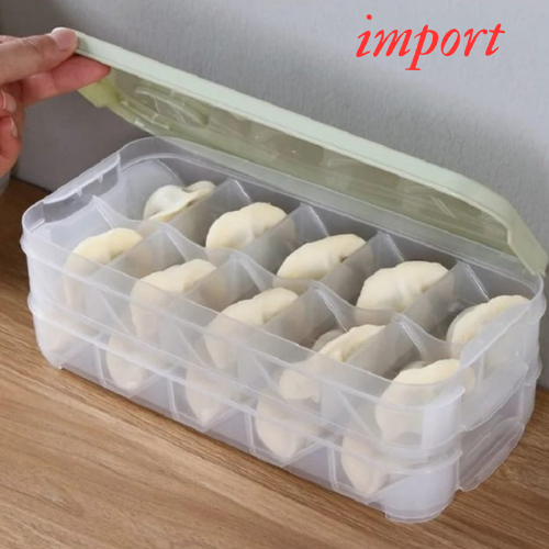 Nakami Kotak Pangsit 20pc Ada Tanggalan Dumpling Storage Box Premium Quality NSA-U7011