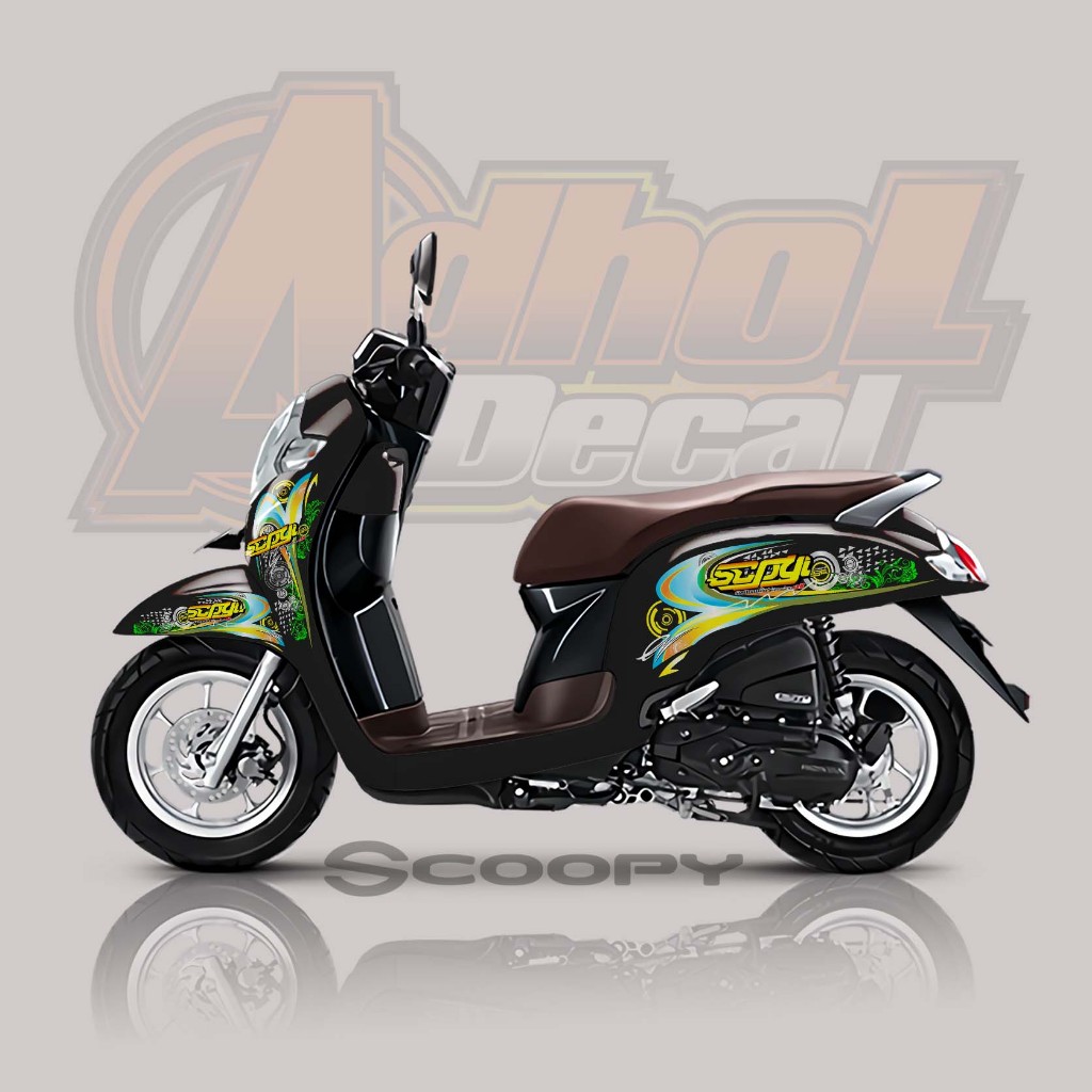 STICKER STRIPING VARIASI SCOOPY | STRIPING HONDA SCOOPY 2017 2018 2019 2020 SIMPLE MOTIF 003