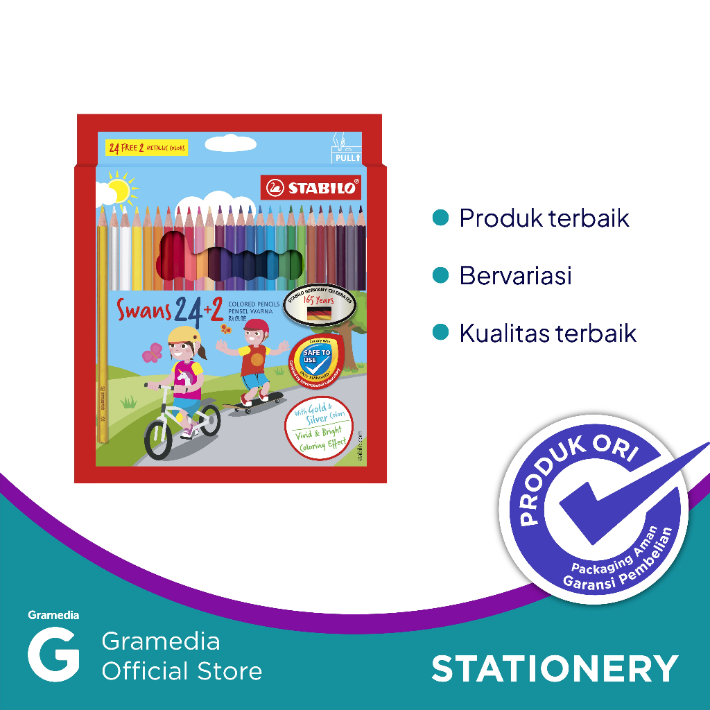

Gramedia Makassar - Stabilo Hartung Color Pencil 24+2