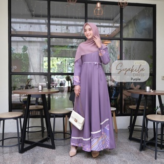 KUPNAD Gamis Premium bahan Katun Toyobo - Syakila Dress Purple by KUPNAD super halus dan adem cocok 