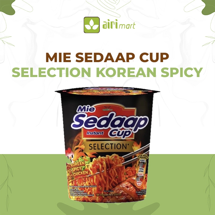 

Mie Sedaap sedap cup selection korean spicy chicken