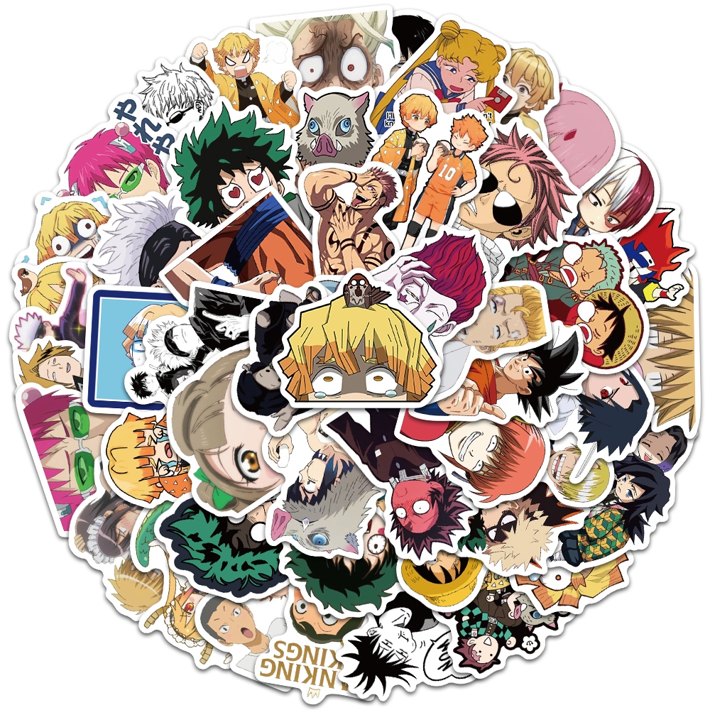 

COD✨50 PCS GAYA LUCU Koleksi komik Jepang populer stiker untuk Buku Tempel/Buku Harian/HP/Dekorasi Laptop/Sticker Helm Tahan Air Vinil/Stiker Tablet Ponsel stiker tahan air berperekat