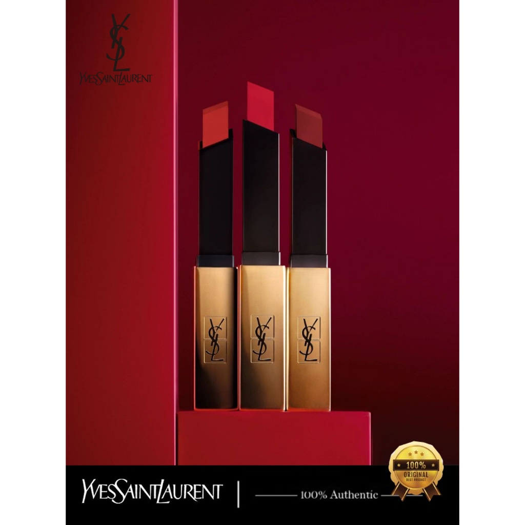 【100% original READY STOCK】Yves Saint Laurent Rouge Pur Couture The Slim Matte Lipstick 2.2 gr