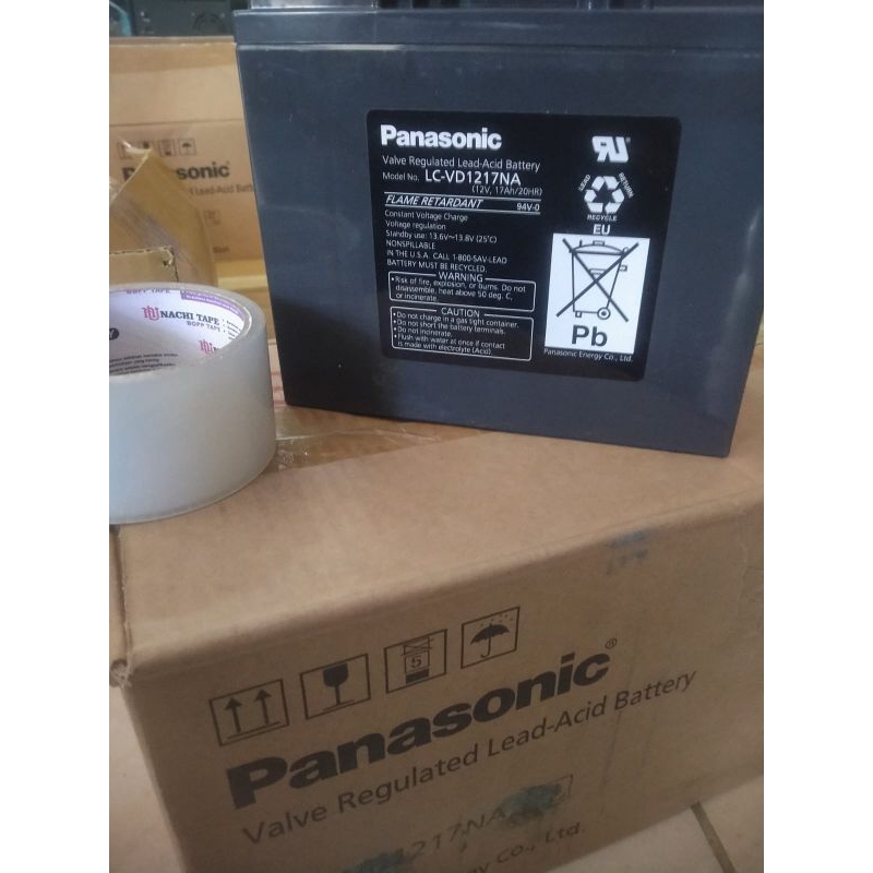 Battery Panasonic 12v 17ah Vrla aki kering LC-VD1217NA