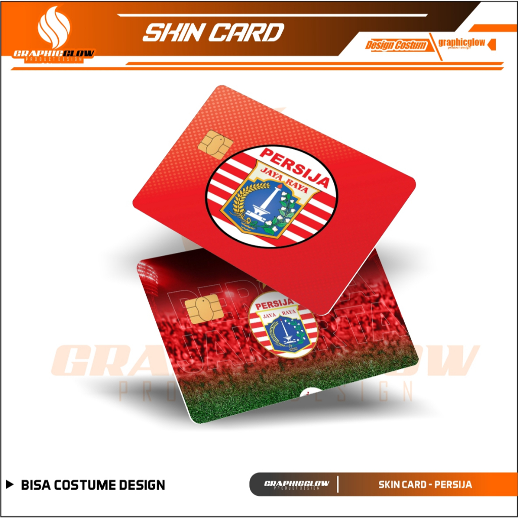 

LOGO PERSIJA STIKER PELINDUNG KARTU SKIN CARD ATM SIM KTP E-MONEY STICKER LEM KUAT ANTI GORES