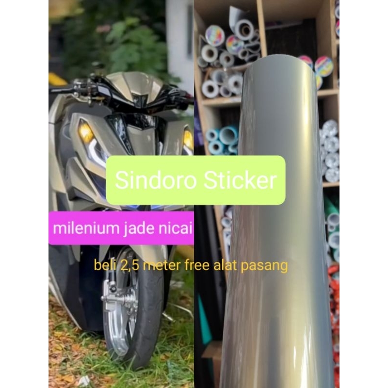 Skotlet Warna Milenium Jade Nicai Sticker Sekotlet Motor Milenium Jade Seticker Adventure Green