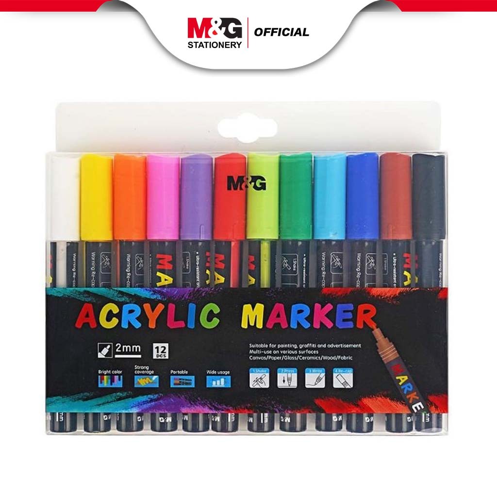 

M&G Acrylic Marker Set 12 colors