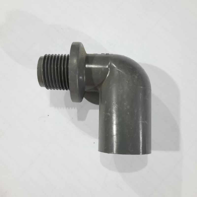 Elbo Drat Luar ½ , ¾, 1 inch / Sambungan Pipa PVC Elbow Drat Luar Dobel Nepel / L Drat Luar 1/2" , 3